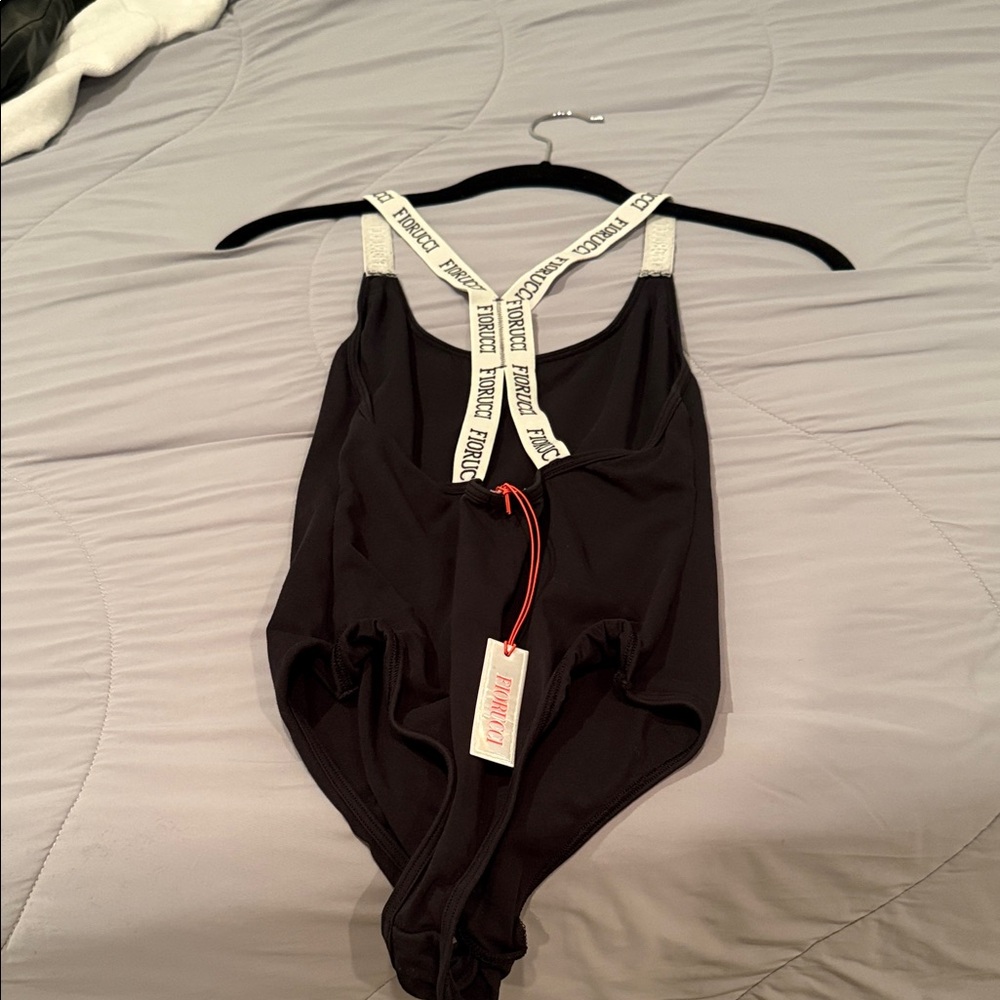 Fiorucci Black Bodysuit with Red Accents